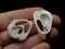 12 23mm to 30mm Spiral Sliced Natural Shell Pendant Beads